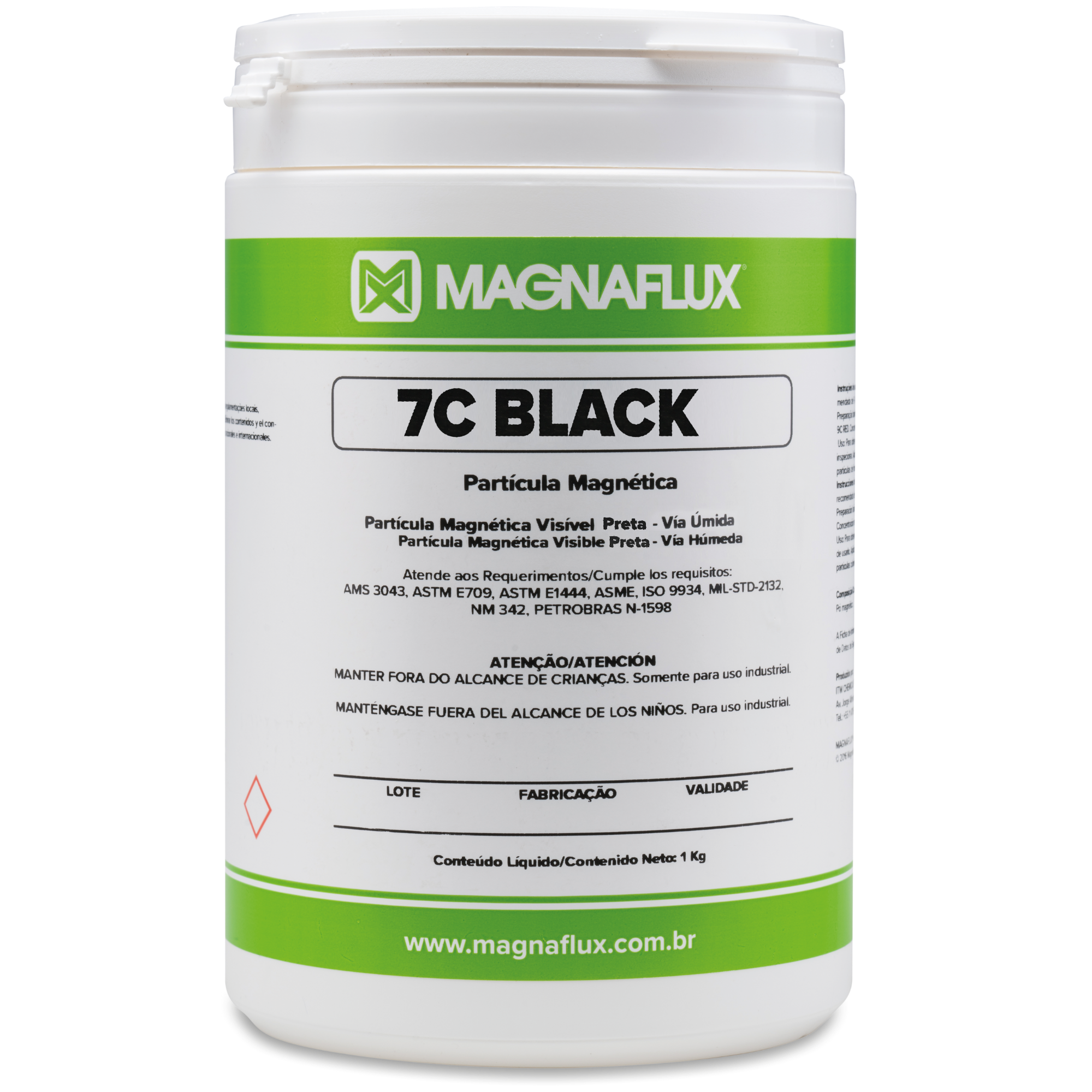 Magnaflux - 7C Black - Partícula Magnética colorida Via Seca - Preta